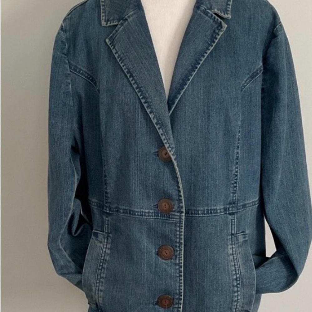 Susan Graver Blue Jean Jacket - Picture 4 of 5